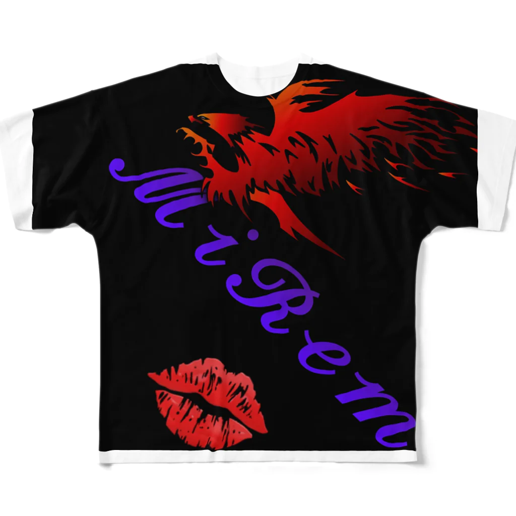 𝓜𝓲𝓡𝓮𝓶💋（ミレムKiss）の𝓜𝓲𝓡𝓮𝓶💋 フルグラフィックTシャツ