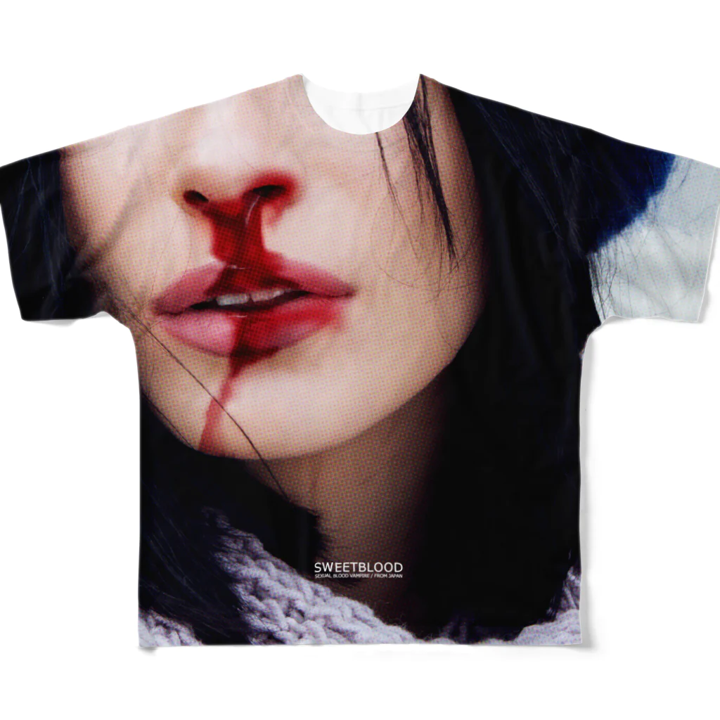 SEXUAL BLOOD VAMPIREのSWEETBLOOD NO4 All-Over Print T-Shirt