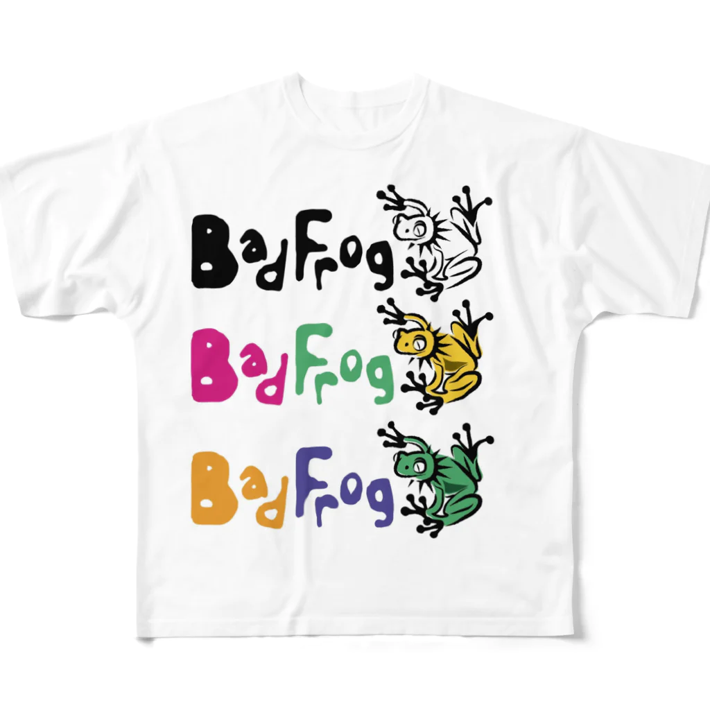 Badfrog@WestのBadfrog All-Over Print T-Shirt