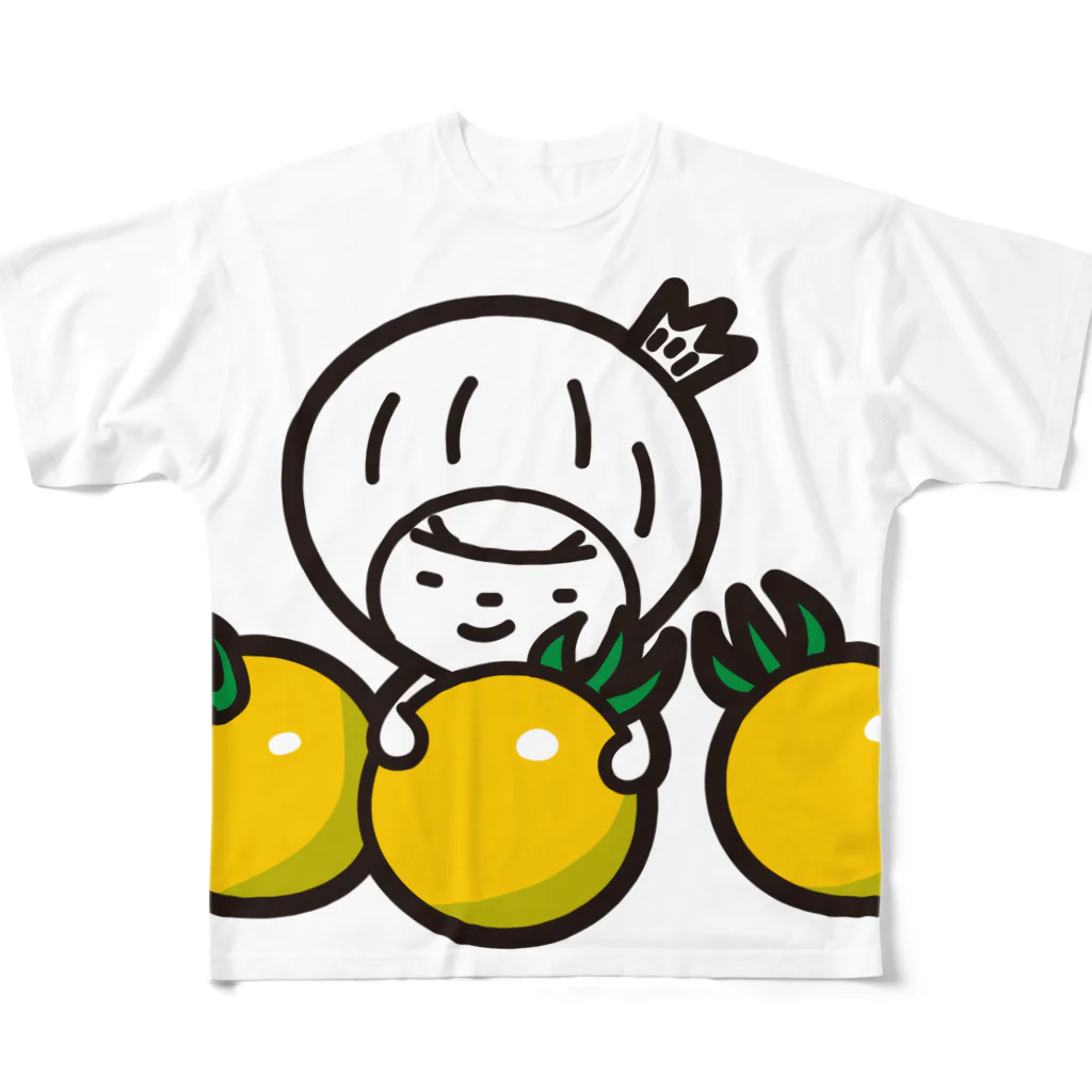 きくのらくがきの黄色ミニトマト All-Over Print T-Shirt