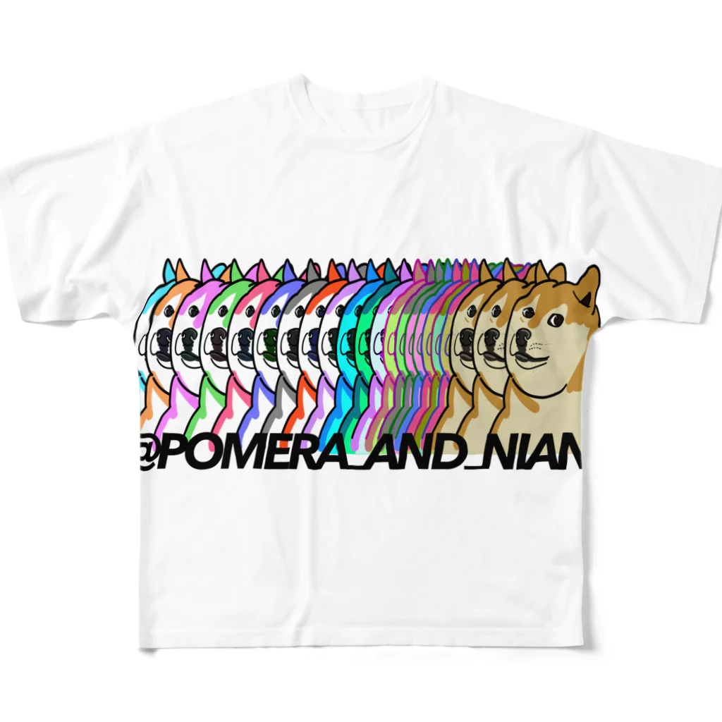 POMERA AND NIANのPPPPOMERAAA All-Over Print T-Shirt