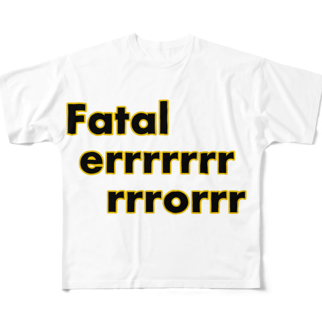 super niceのfatal error フルグラフィックTシャツ