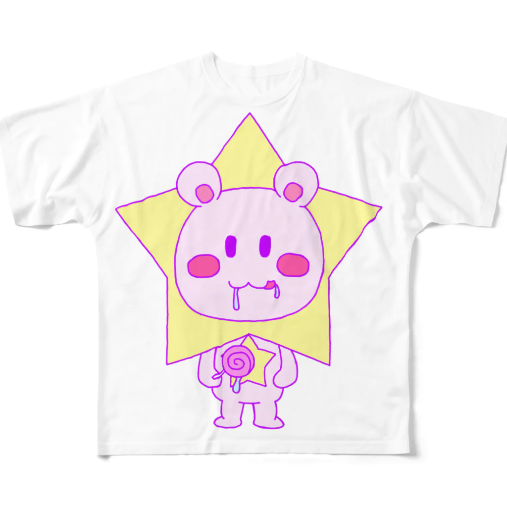 とまとまとの星ベア フルグラフィックTシャツ