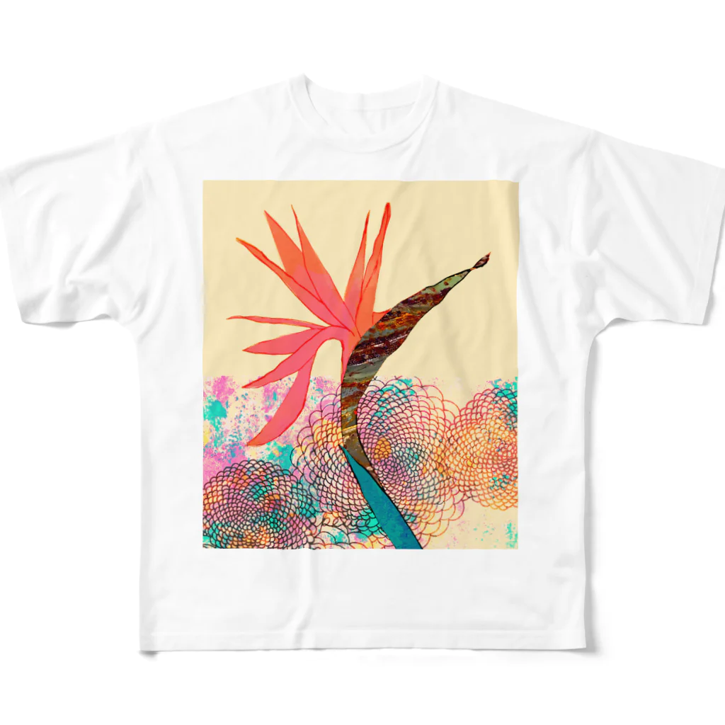 SUNRISE SOUNDのストレリチア フルグラフィックTシャツ