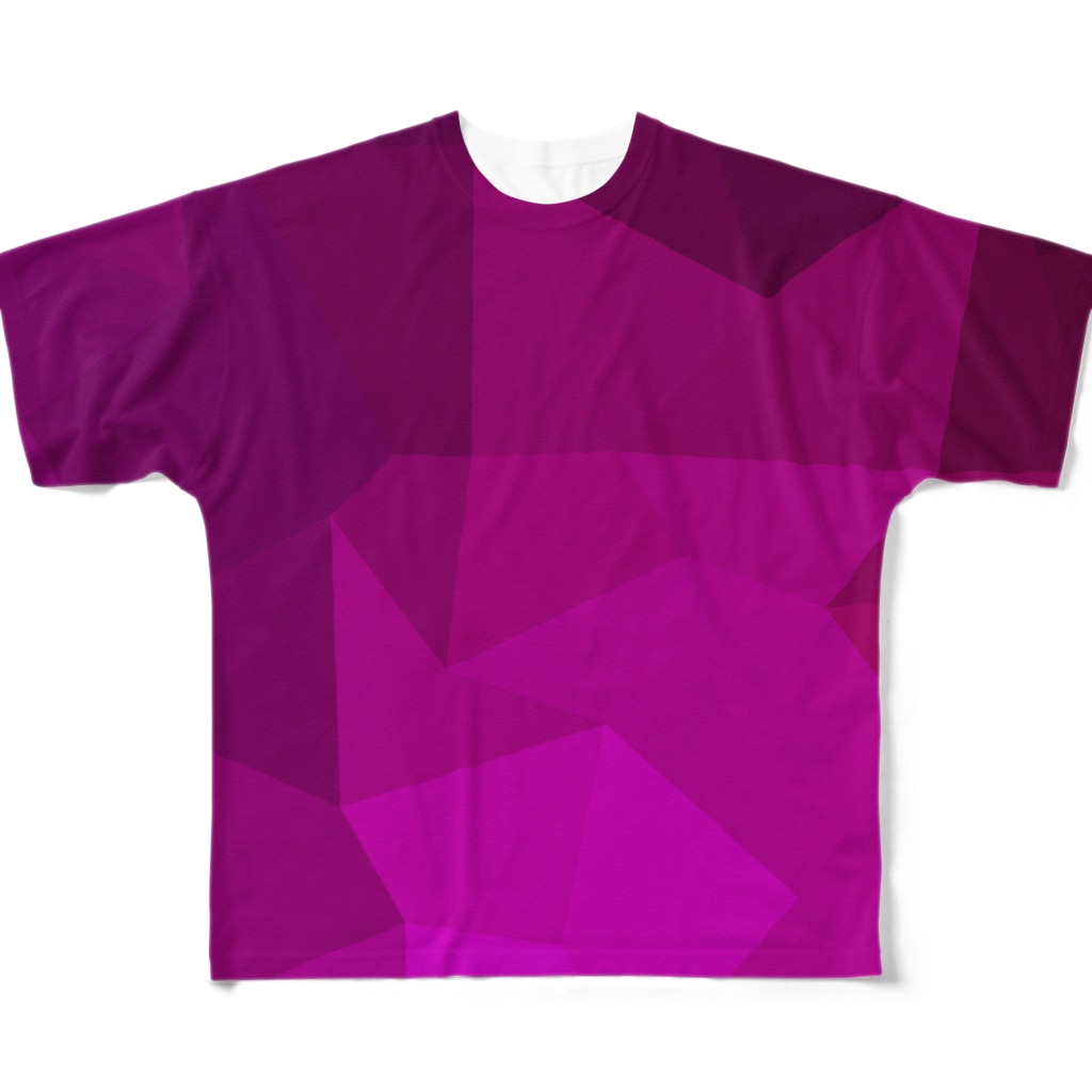 gemgemshopのポリゴン (紫) All-Over Print T-Shirt