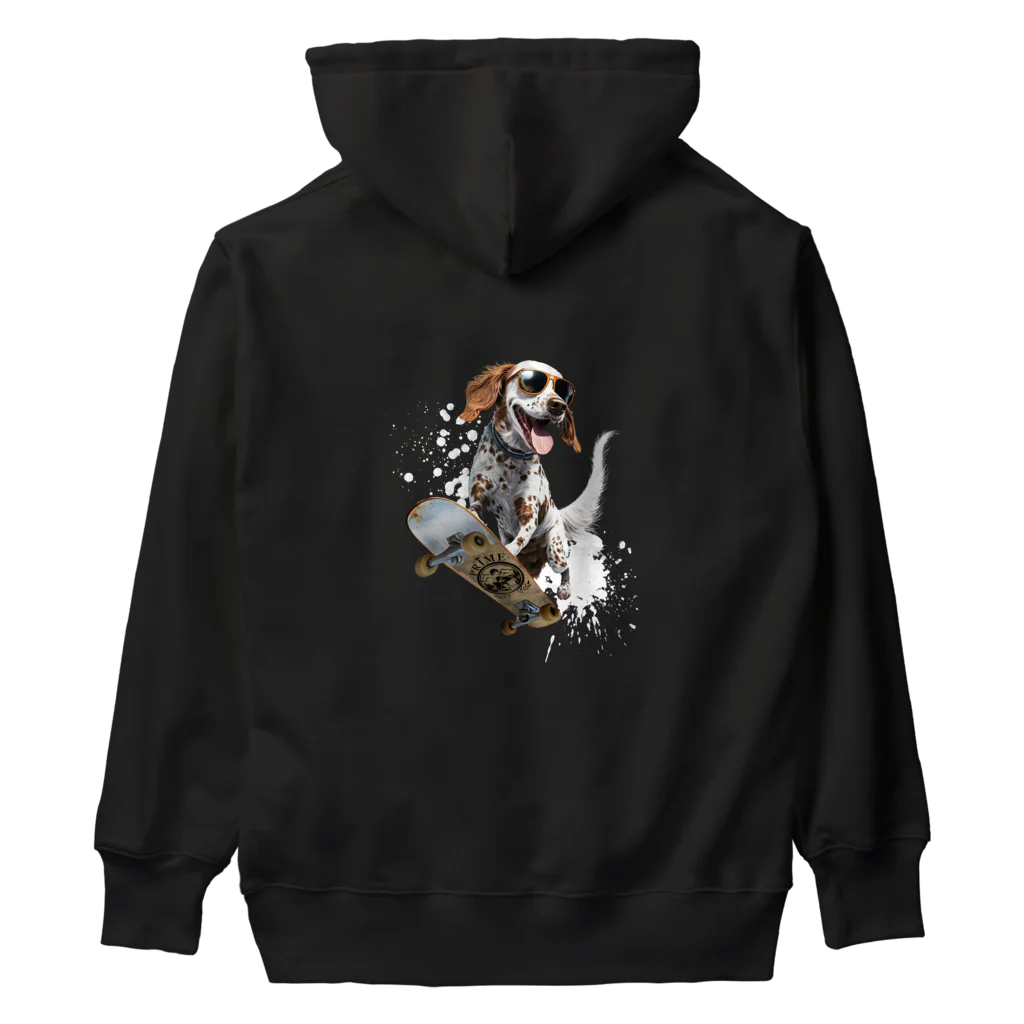 -BRIGHTS-のスケボー犬のおでかけ！skateboarding dog Heavyweight Hoodie