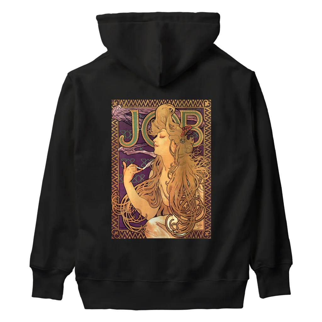 artgalleryのAlphonse Mucha - JOB Heavyweight Hoodie