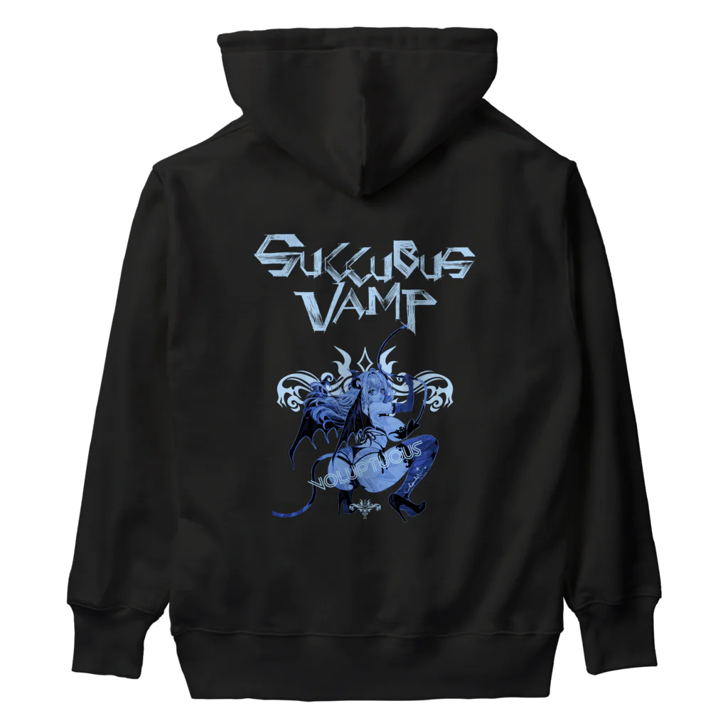 loveclonesのSUCCUBUS VAMP 0614 小悪魔 ヴォラプチュアス ブルー Heavyweight Hoodie