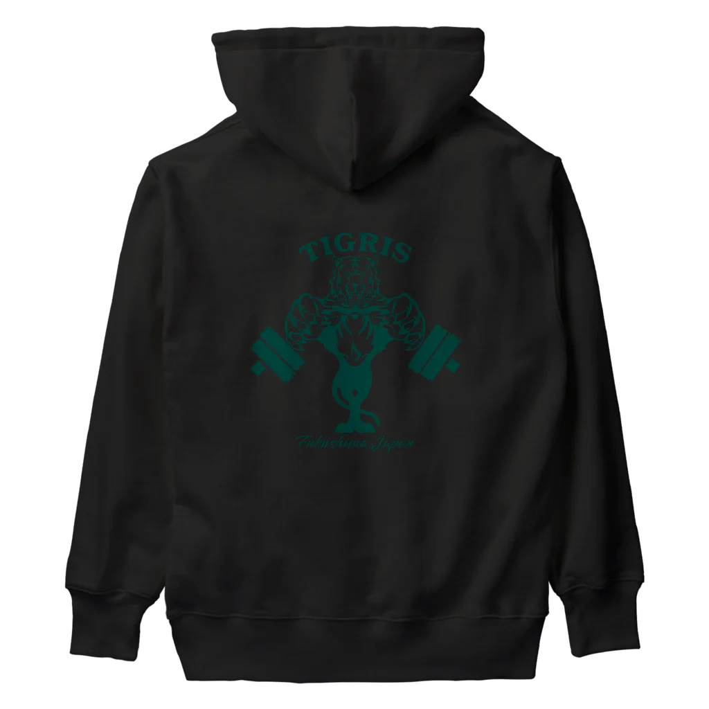 TIGRIS(ティグリス)のフレイムロゴ(Green) Heavyweight Hoodie