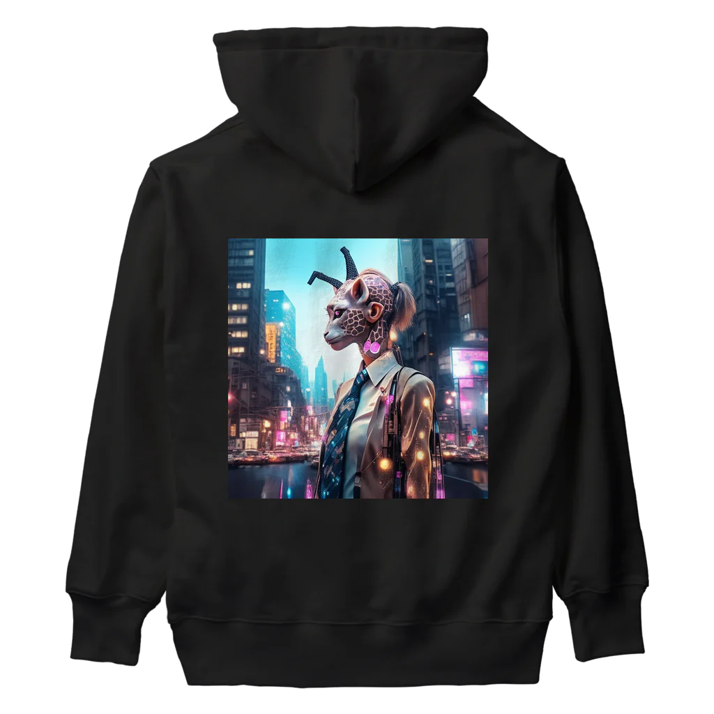 𝔔𝔘𝔒ℜℑ𝔄のCyberpunk giraffe Heavyweight Hoodie