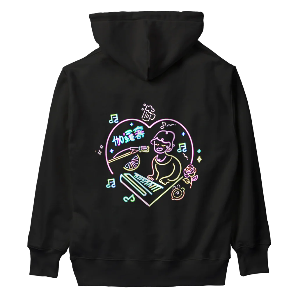 がららんど@Suzuriのネオンハンターがらこ Heavyweight Hoodie