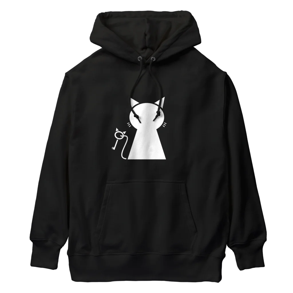 無水屋の鍵穴っぽい猫 (白猫) Heavyweight Hoodie