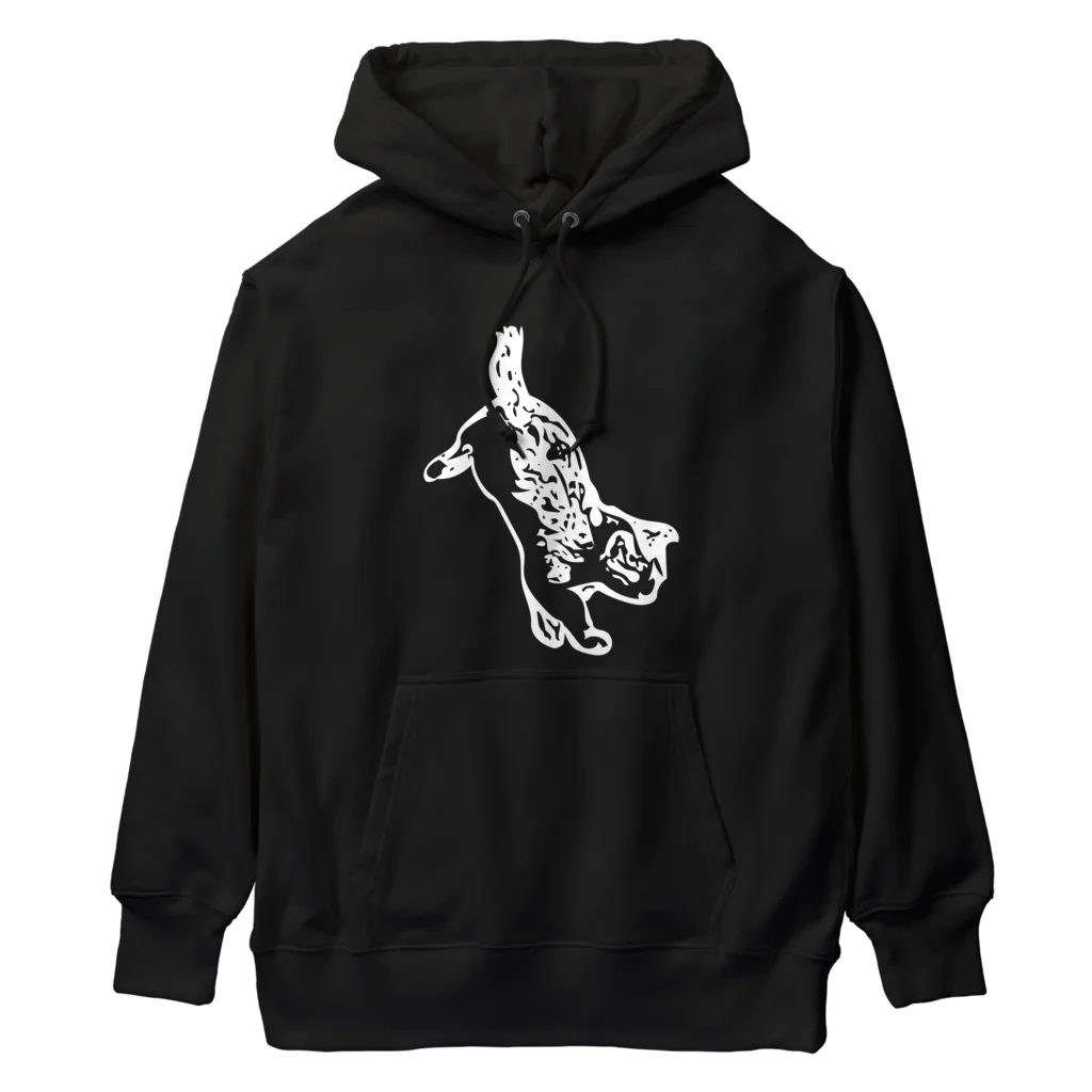 ふわにゃんshopの逆立ちネコ パーカー(黒) Heavyweight Hoodie