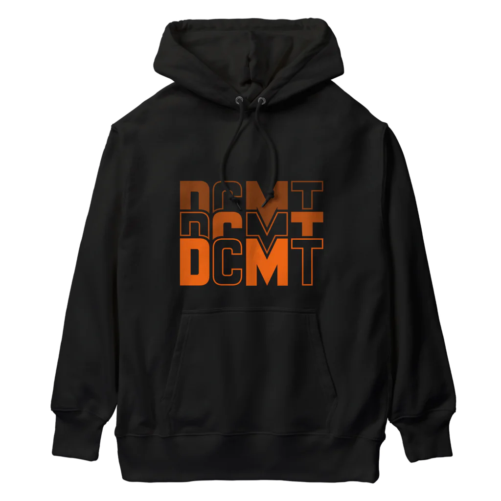 ドコデモモタード*DOCOMOTAのBack:3D DOCOMOTA  F:DCMT Logo オレンジ Heavyweight Hoodie