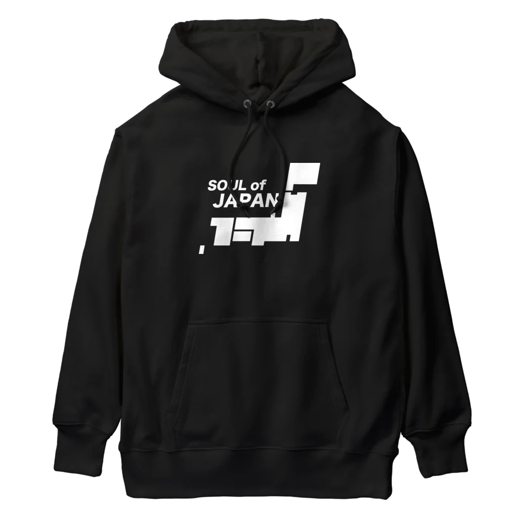 QUQU_WORKSのソウルオブジャパン 日本列島デザイン ホワイト Heavyweight Hoodie