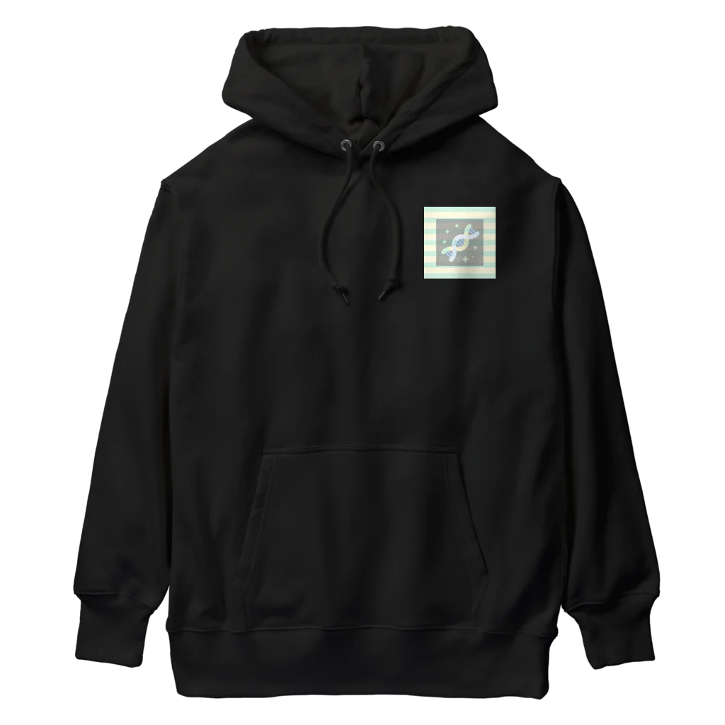 ゆにねこ惑星の⫘ﾒﾝﾀﾙｸﾗｯｼｭ⫘A (小)グレー×ボーダー Heavyweight Hoodie