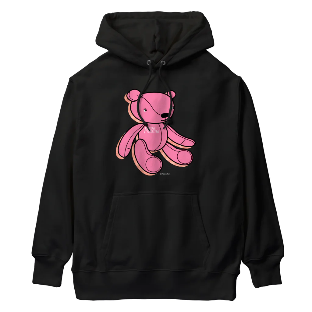 Illustrator Moca&Ram shopのpapamama Teddy bear🐻/ パパママ テディベア Heavyweight Hoodie