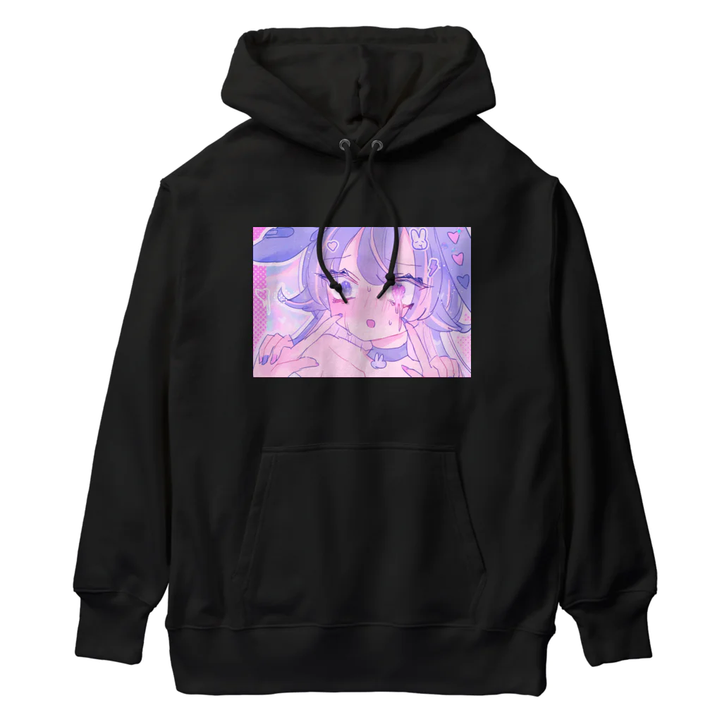 あくむ病院のうさぎ ぱにっく! black Heavyweight Hoodie