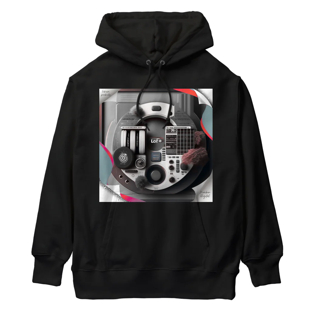 マッケンデジタルワールドのlofiアート盆栽ファンクmusic Heavyweight Hoodie