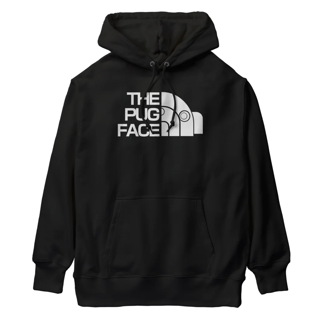 BEAM's STOREのthe  pug face grey Heavyweight Hoodie