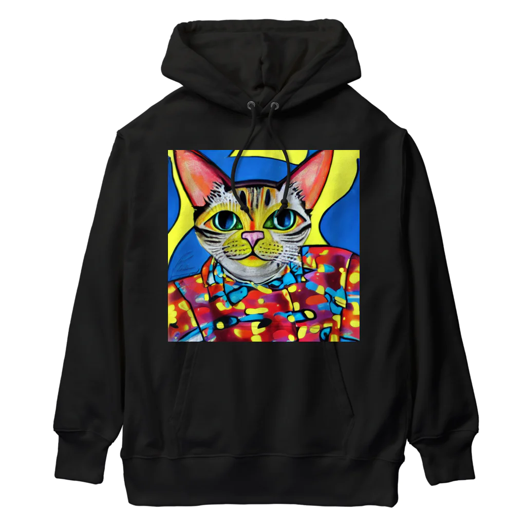 miehayashi1984のファンキーcat Heavyweight Hoodie