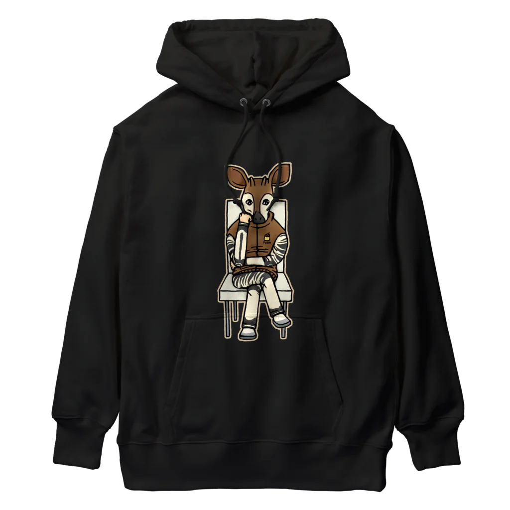 すとろべりーガムFactoryの物思いにふけるオカピ氏 Heavyweight Hoodie