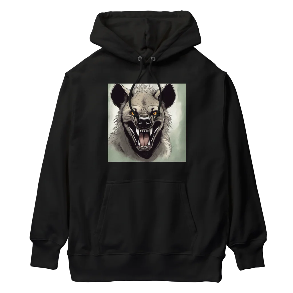 京都イラスト工房の動物シリーズ24：ハイエナ Heavyweight Hoodie