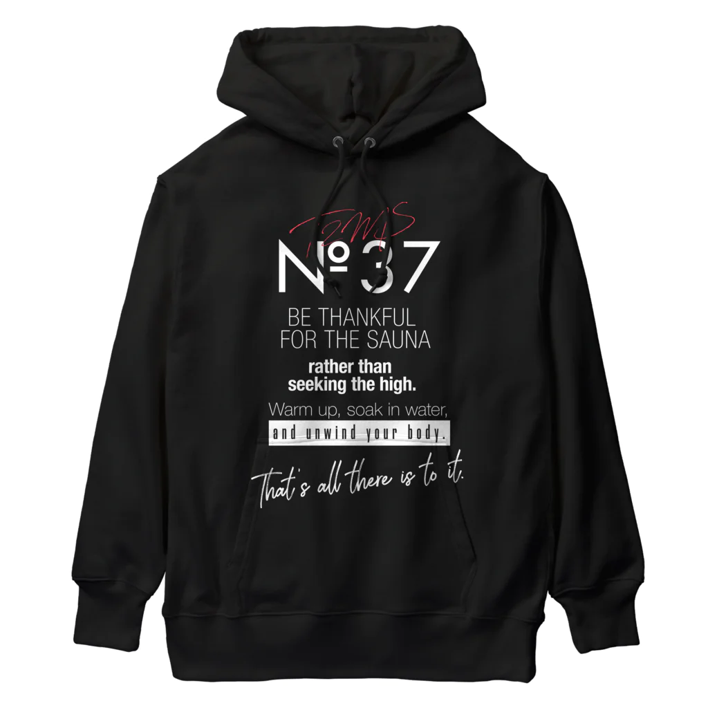 ととのいたい2人のミッドナイトサウナ「No.37」のNo.37 from T2MS SAUNA Hoodie typo [BLK] ヘビーウェイトパーカー