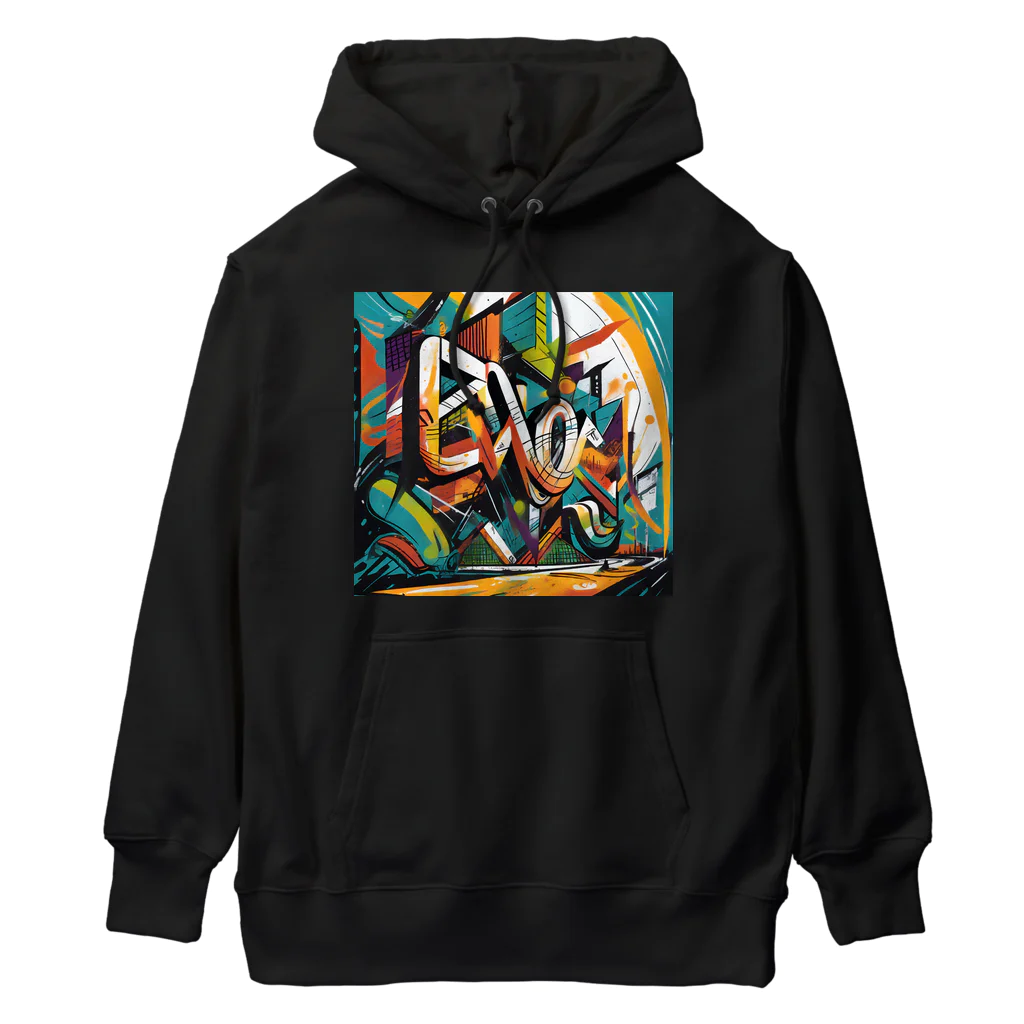 のんびりアート工房のストリートアート Heavyweight Hoodie