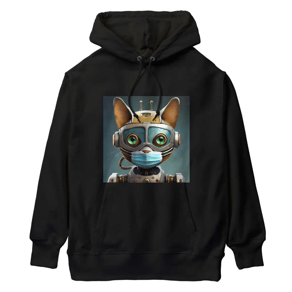 suyaのMask Robot Cat -マスクロボット猫- Heavyweight Hoodie