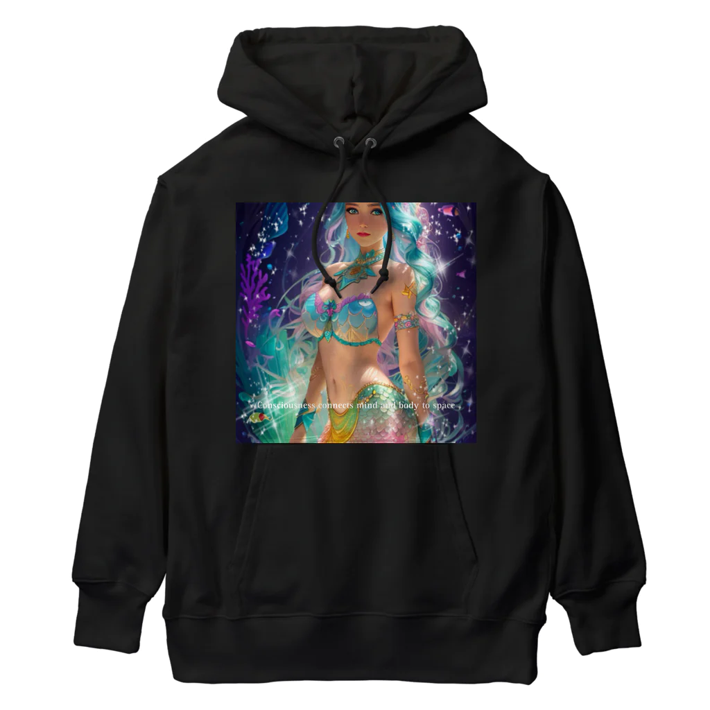 💖宇宙整体♪🌈♪こころからだチャンネル♪💖のConsciousness connects mind and body to space Heavyweight Hoodie