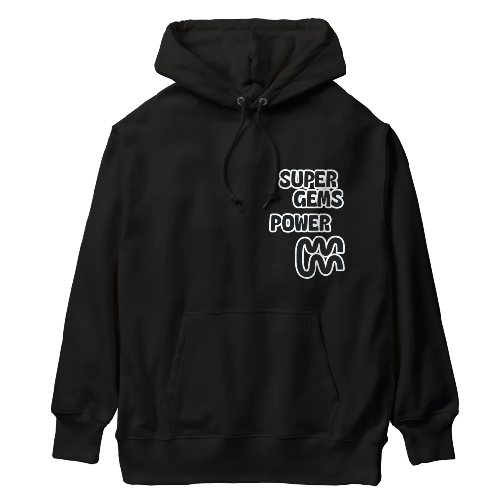 Parallel Imaginary Gift ShopのSUPER GEMS POWER（BLACK） Heavyweight Hoodie