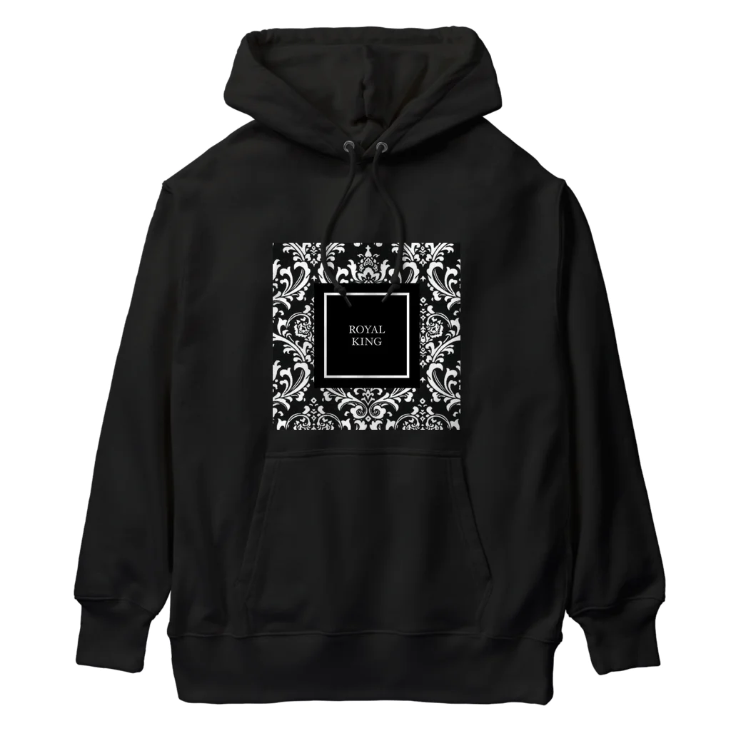 ROYAL PrincessのROYAL KINGダマスク柄BLACK Heavyweight Hoodie