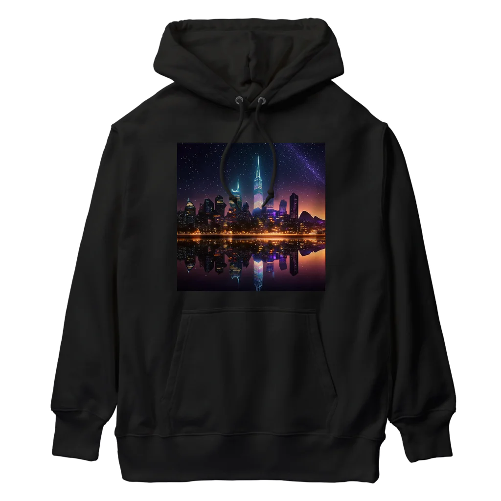 Mysycaの海辺の都市 Heavyweight Hoodie