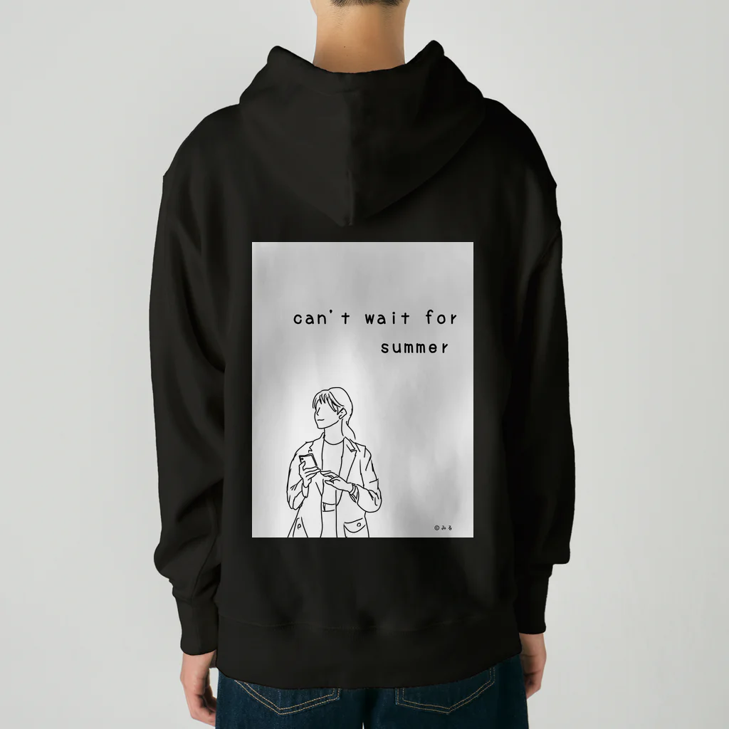 ©️みるのcan't wait for summer Heavyweight Hoodie