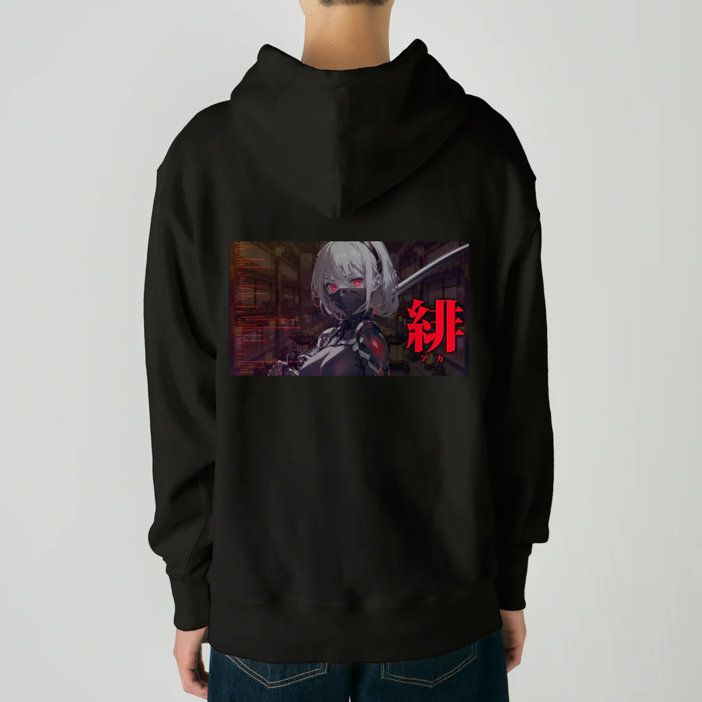 Japanesque_ImaginationのCyborg Ninja : Iris Nova Heavyweight Hoodie