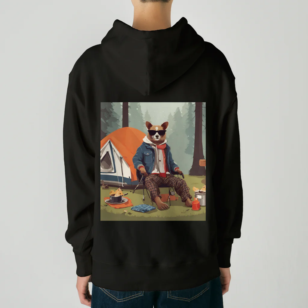 kowarororoのベテランキャンパー犬 Heavyweight Hoodie