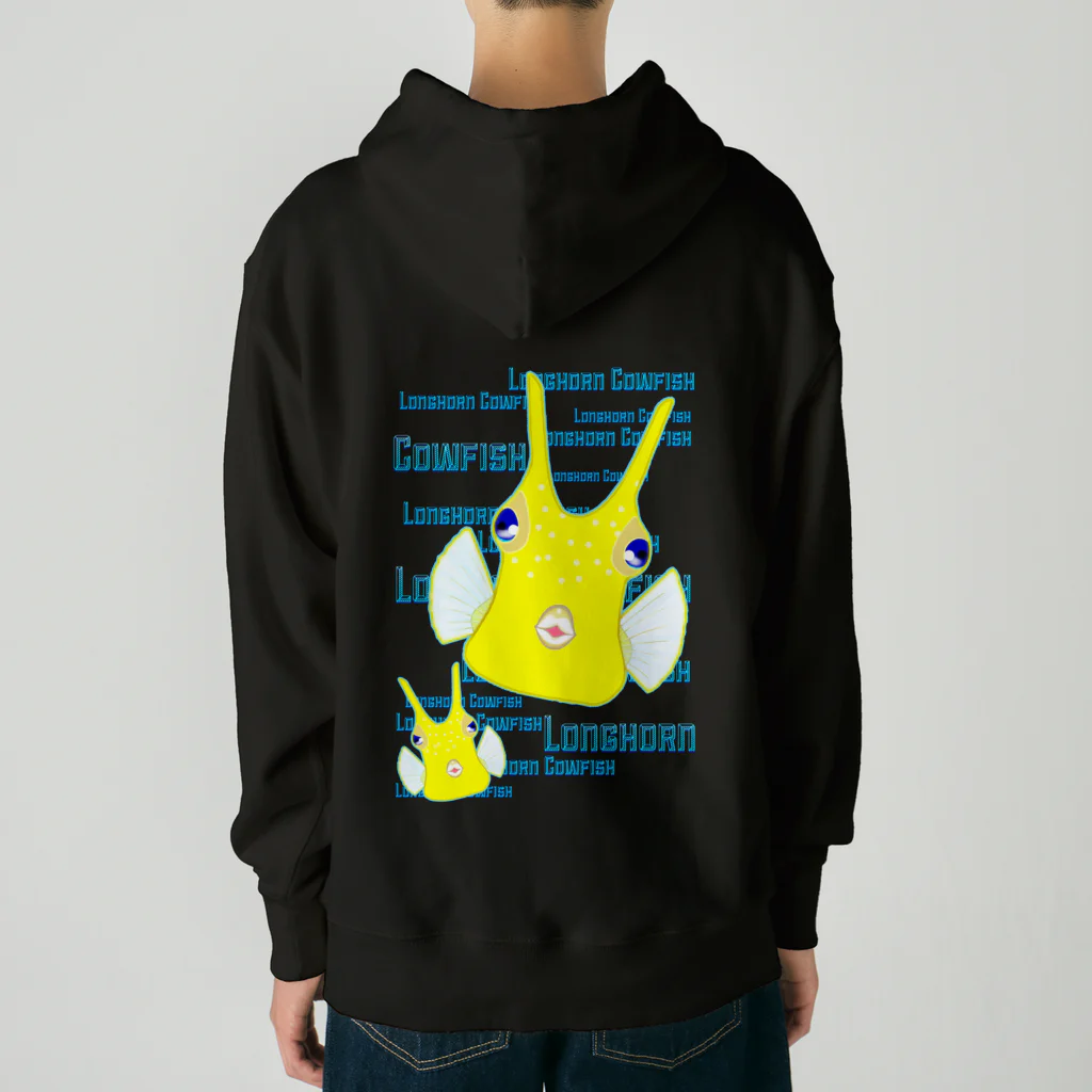 LalaHangeulのLonghorn Cowfish(コンゴウフグ)　バックプリント Heavyweight Hoodie