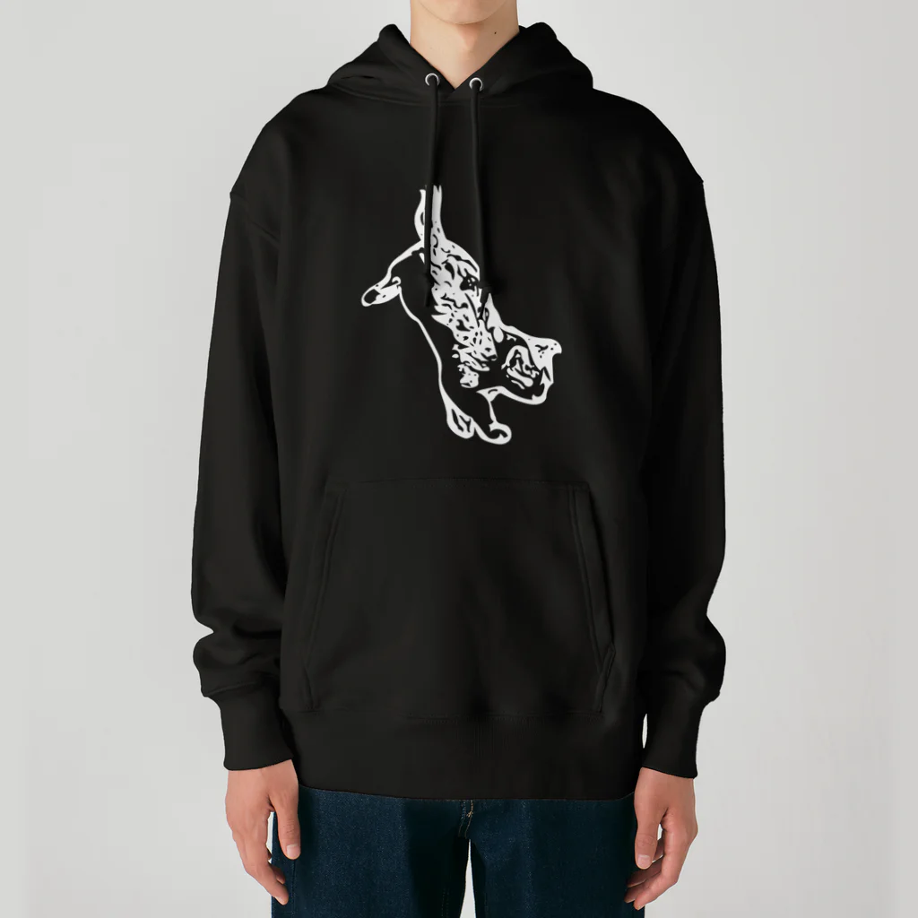 ふわにゃんshopの逆立ちネコ パーカー(黒) Heavyweight Hoodie