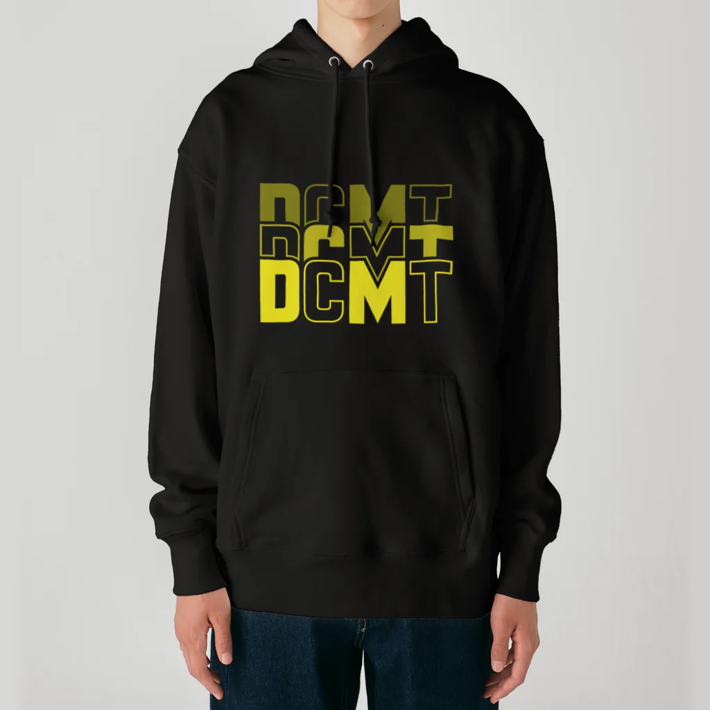 ドコデモモタード*DOCOMOTAのBack:3D DOCOMOTA  F:DCMT Logo イエロー Heavyweight Hoodie