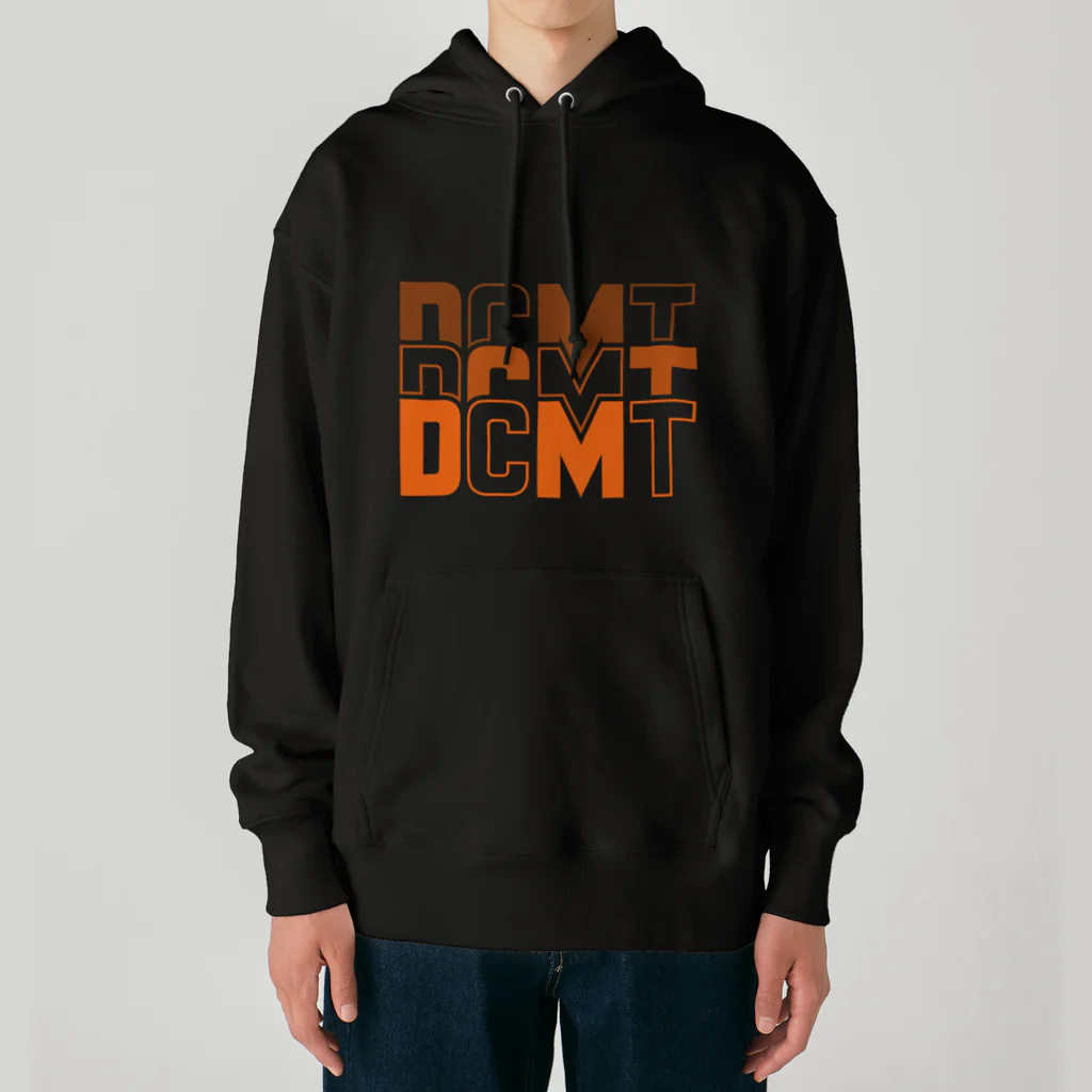 ドコデモモタード*DOCOMOTAのBack:3D DOCOMOTA  F:DCMT Logo オレンジ Heavyweight Hoodie