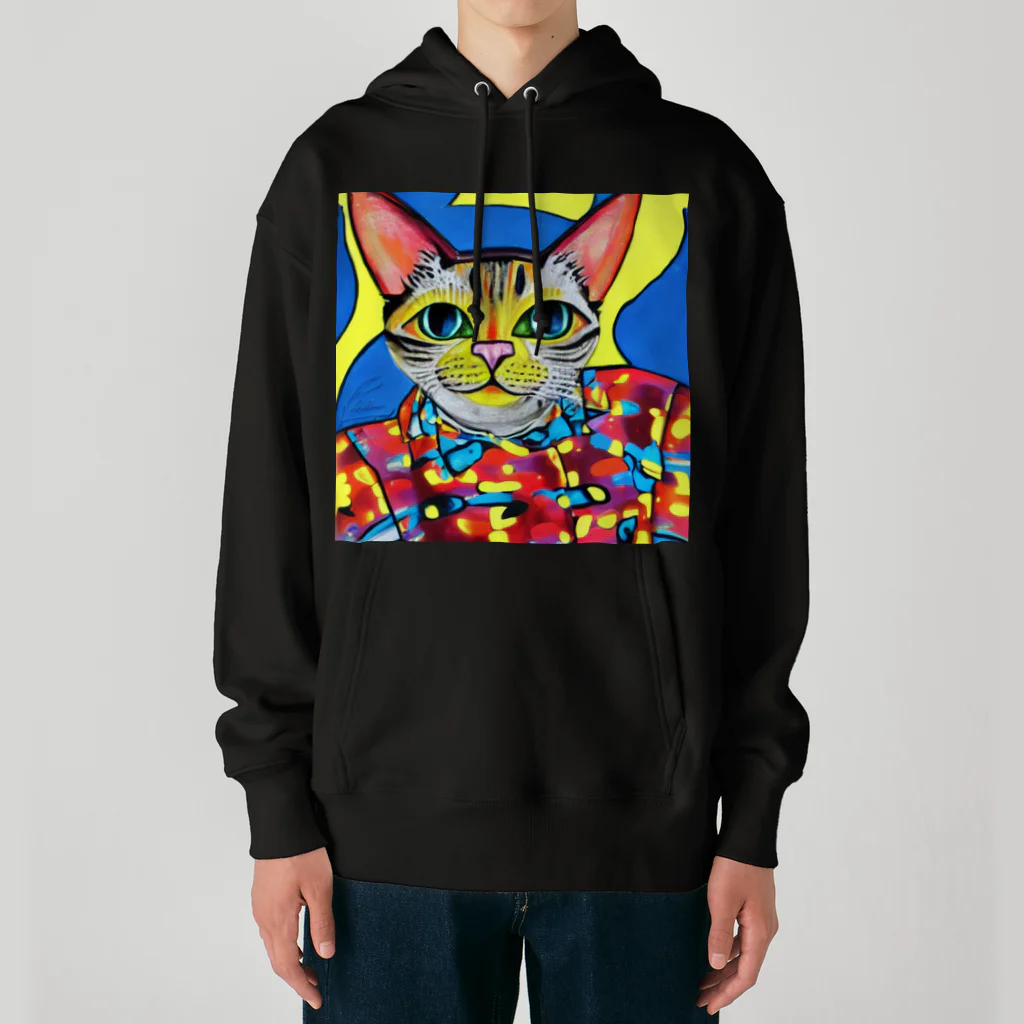 miehayashi1984のファンキーcat Heavyweight Hoodie