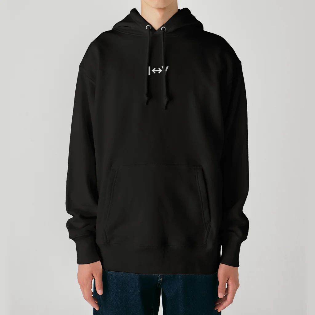 InconsistencY↔ConformitYのI↔Y(ホワイト) Heavyweight Hoodie