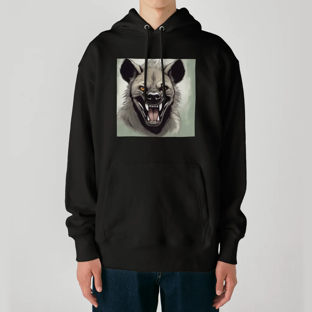 京都イラスト工房の動物シリーズ24：ハイエナ Heavyweight Hoodie