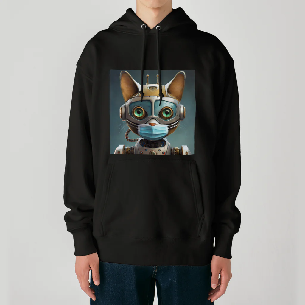 suyaのMask Robot Cat -マスクロボット猫- Heavyweight Hoodie