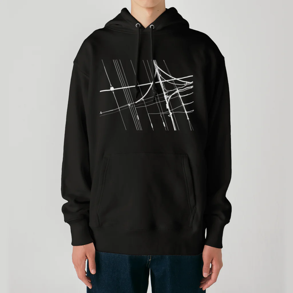 福 紀心 の 作品グッズの線12　白 Heavyweight Hoodie