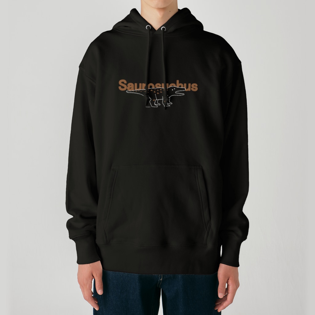 ホリゴメのサウロスクス黒 Heavyweight Hoodie