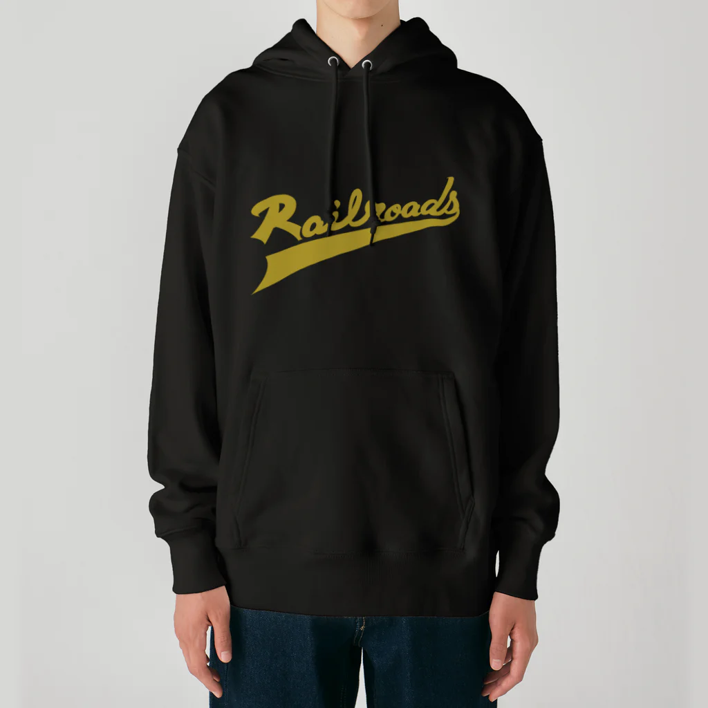 PoooompadoooourのRailroadsロゴタイプ　きいろ Heavyweight Hoodie