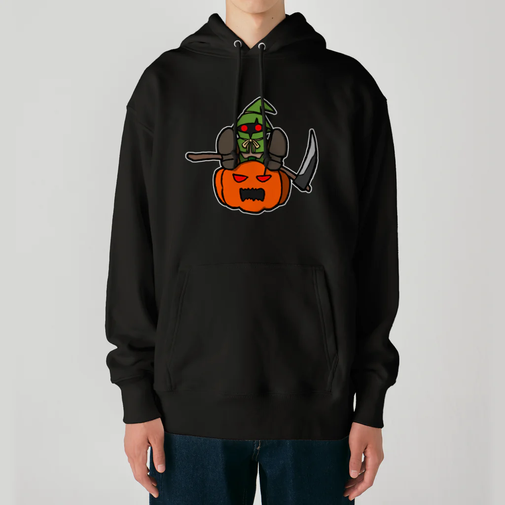 ナチュラルサトシのめへのスケアクロウとジャック・オー・ランタン Heavyweight Hoodie