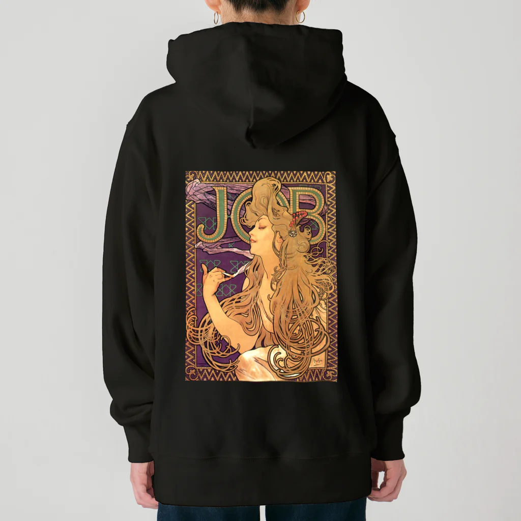 artgalleryのAlphonse Mucha - JOB Heavyweight Hoodie